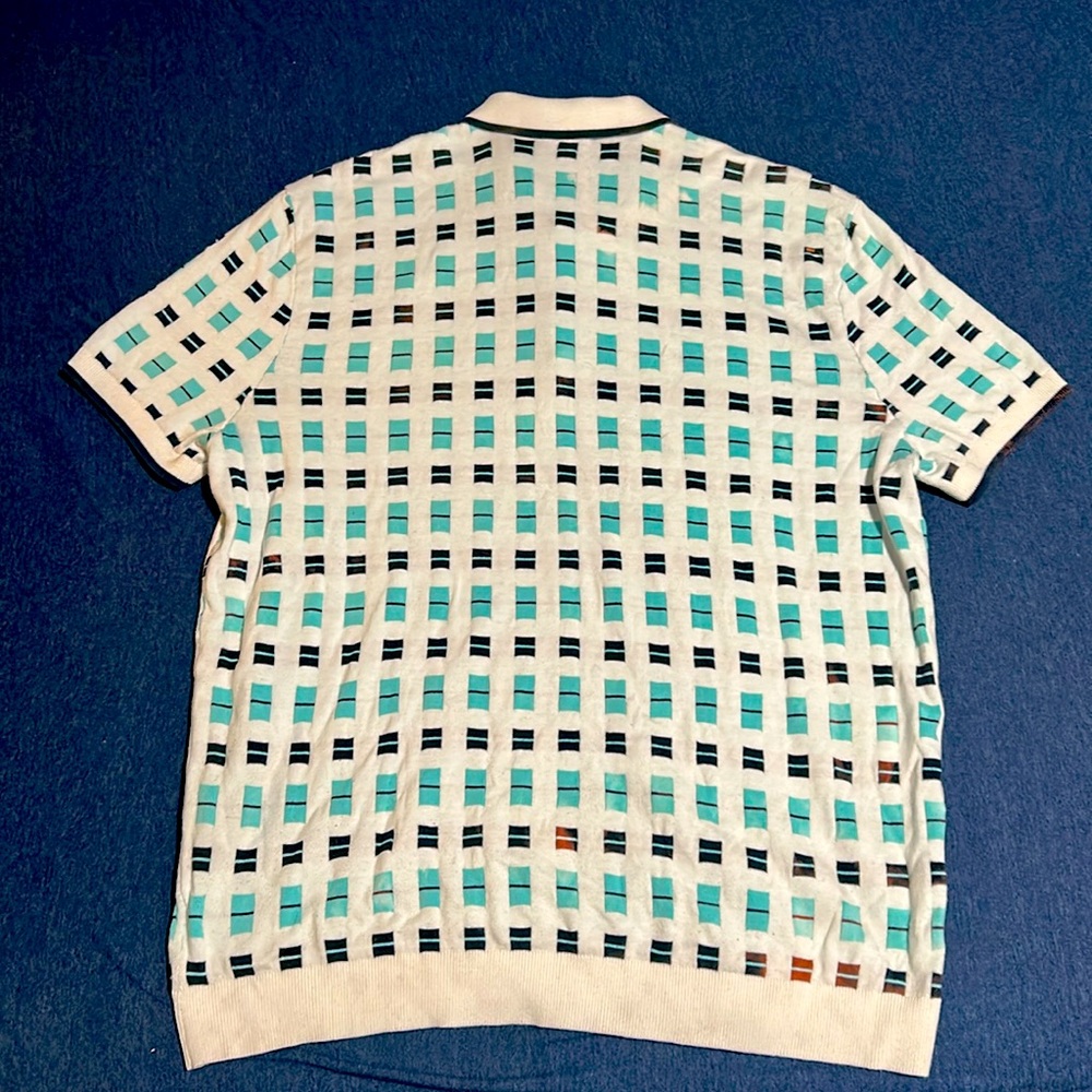Express Men's Checkered Polo Shirt - Picture 3 of 7